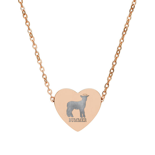 Bummer Heart Necklace (Engraving)