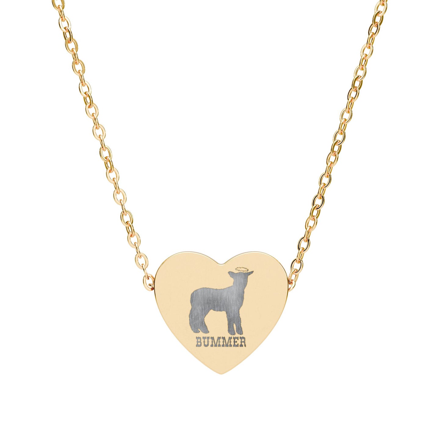 Bummer Heart Necklace (Engraving)