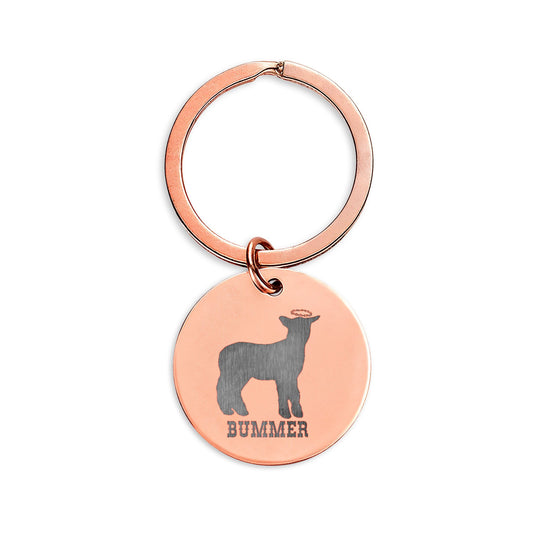 Bummer Stainless Steel Round Keychain (Engraving)