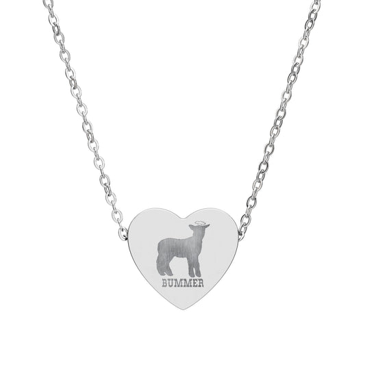 Bummer Heart Necklace (Engraving)