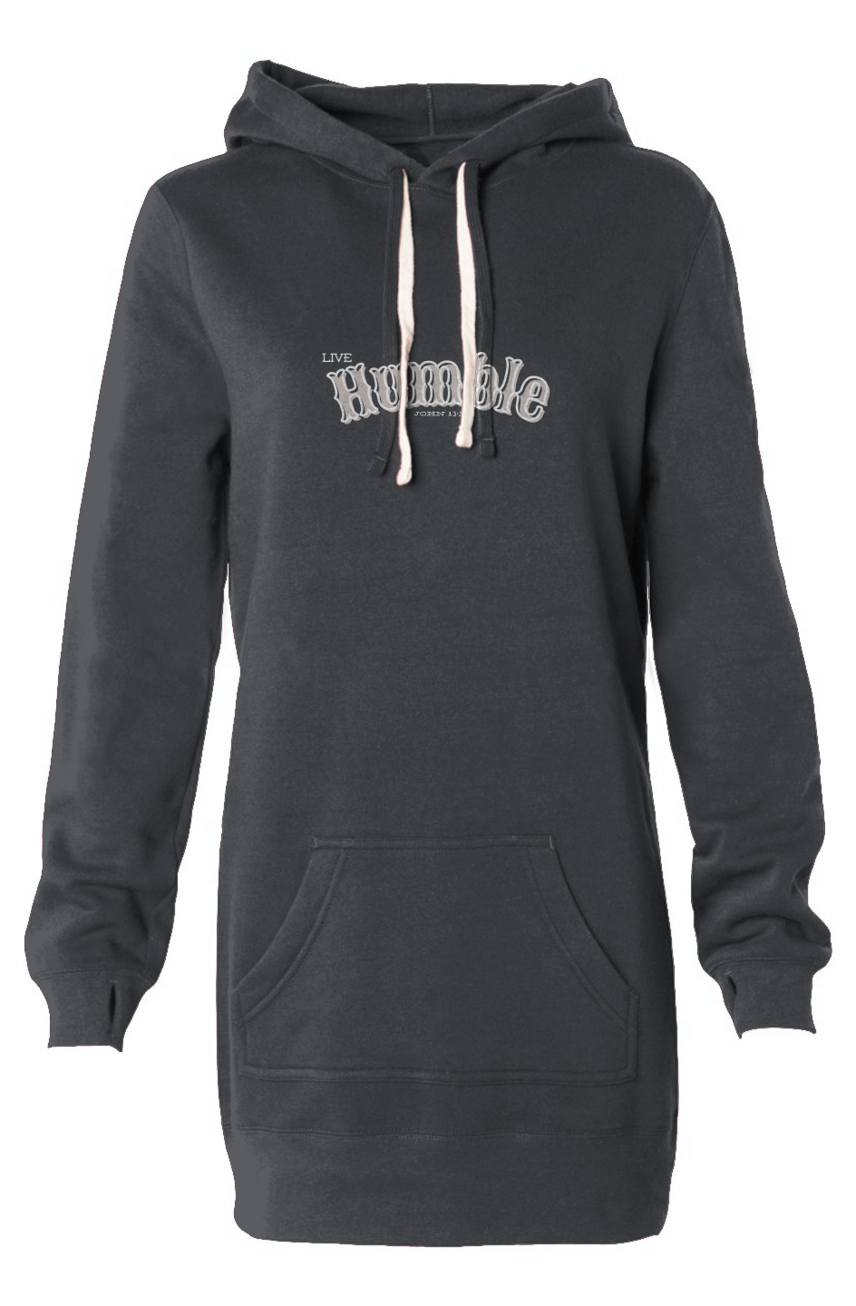 Live Humble Hooded Sweatshirt Dress