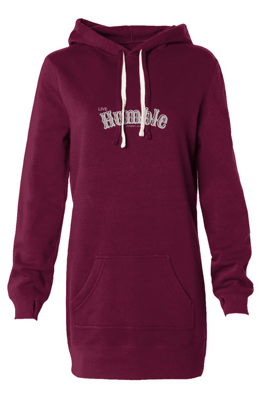 Live Humble Hooded Sweatshirt Dress